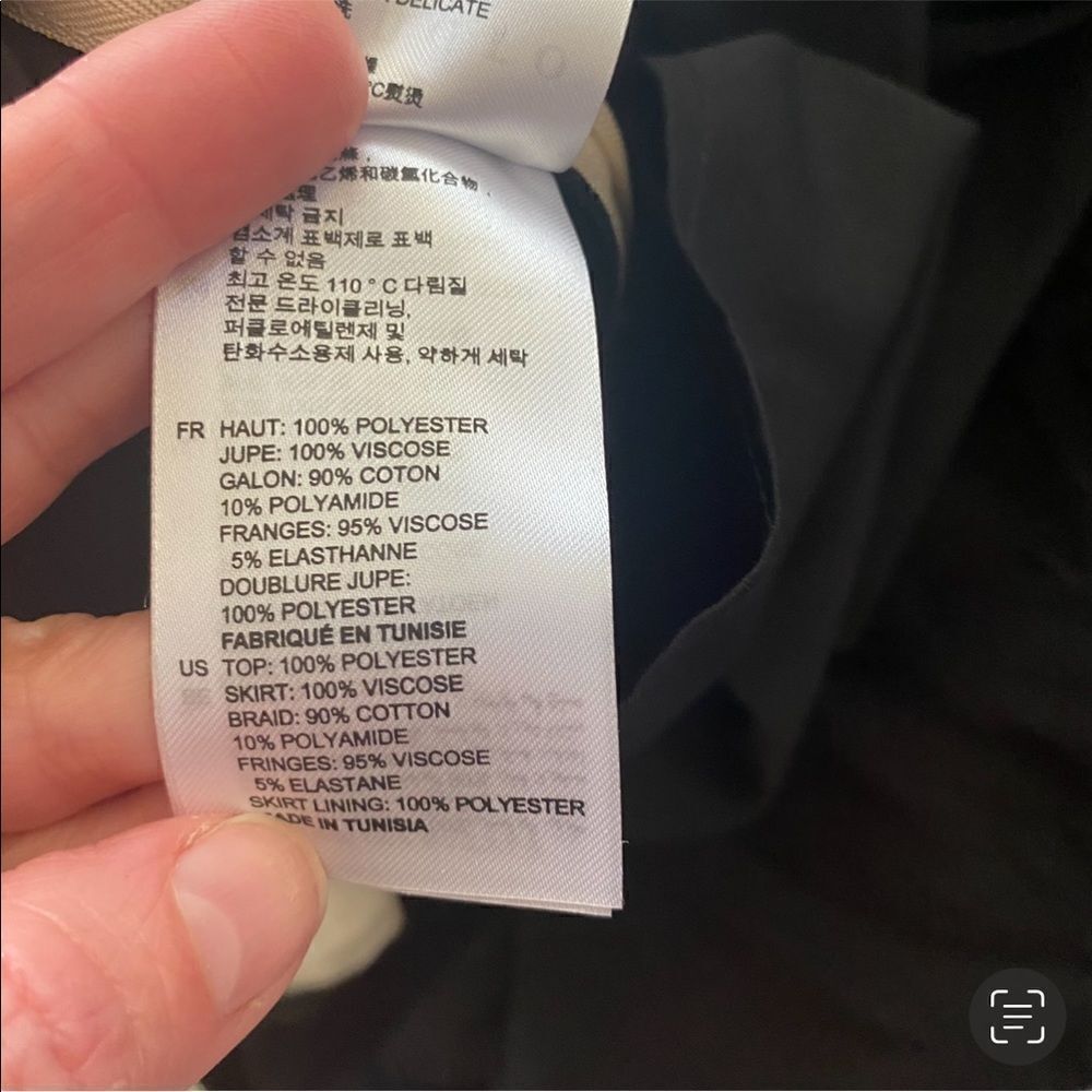 SANDRO HANAE CHIFFON MAXI DRESS BLK BLUSH Size 2 - Picture 15 of 16